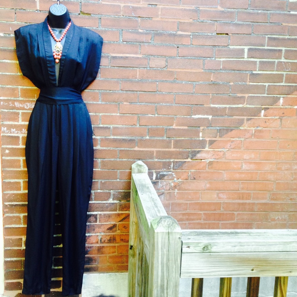 Vintage Black Tuxedo Jumper